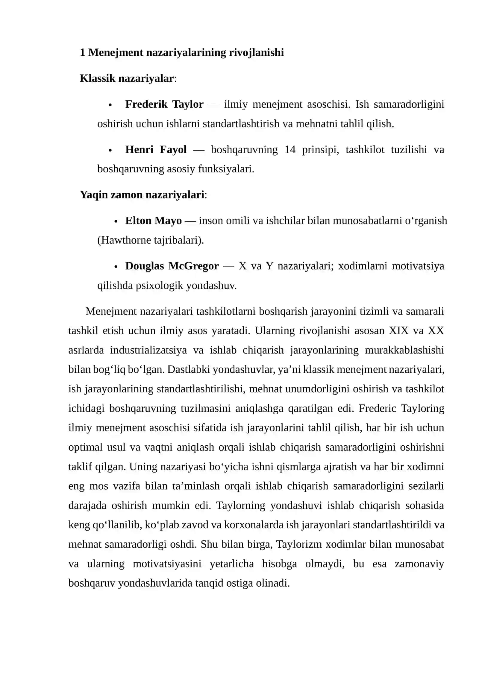 MENEJMENT NAZARIYALARINI AMALIYOTGA TA’SIRI VA ULARNING INTEGRATSIYASI 3
