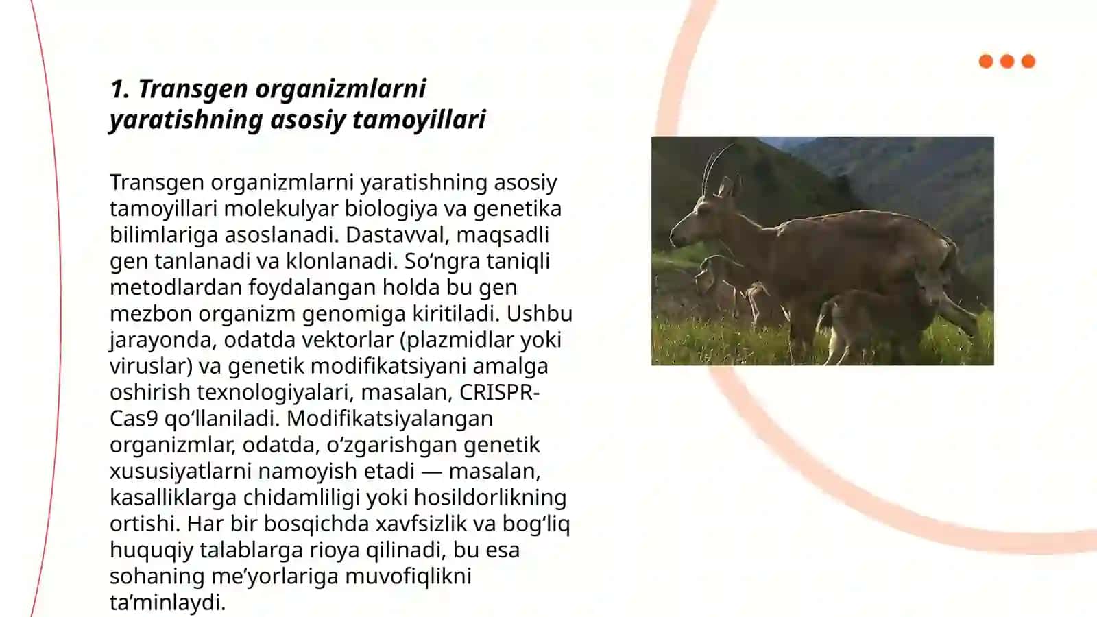 Transgen osimlik va hayvonlarni yaratish va ulardan foydalanishning etik jihatlari 3