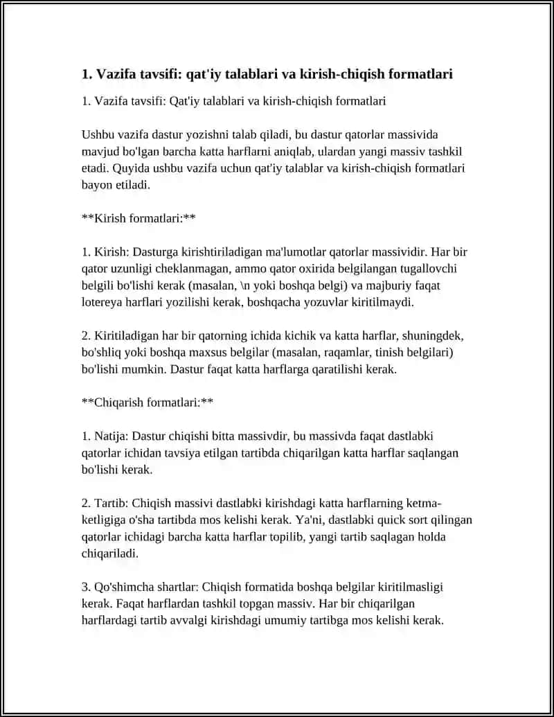 QATARLAR MASSIVINDEGI BARLIQ DAWISLI HÁRIPLERDI AJIRATIP, ÓZ ALDINA MASSIVKE JAZIWSHI PROGRAMMA DÚZIŃ 3