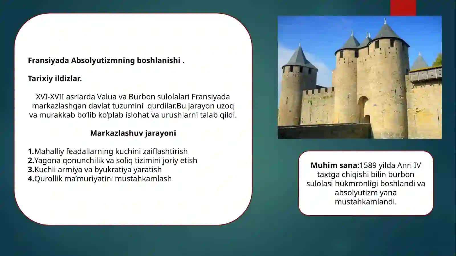 Fransiya Absolyut tizmining Xususiyatlari 3