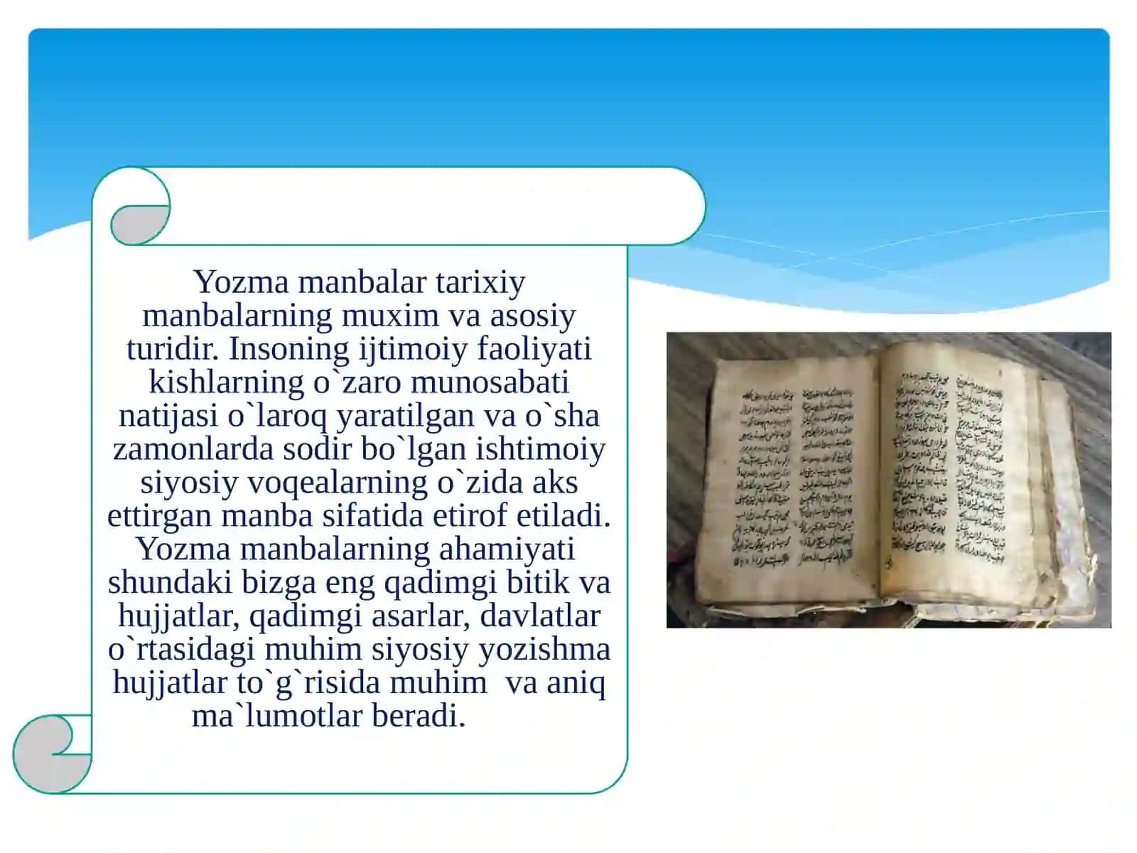 Yozma Manbalar tasnifi 3