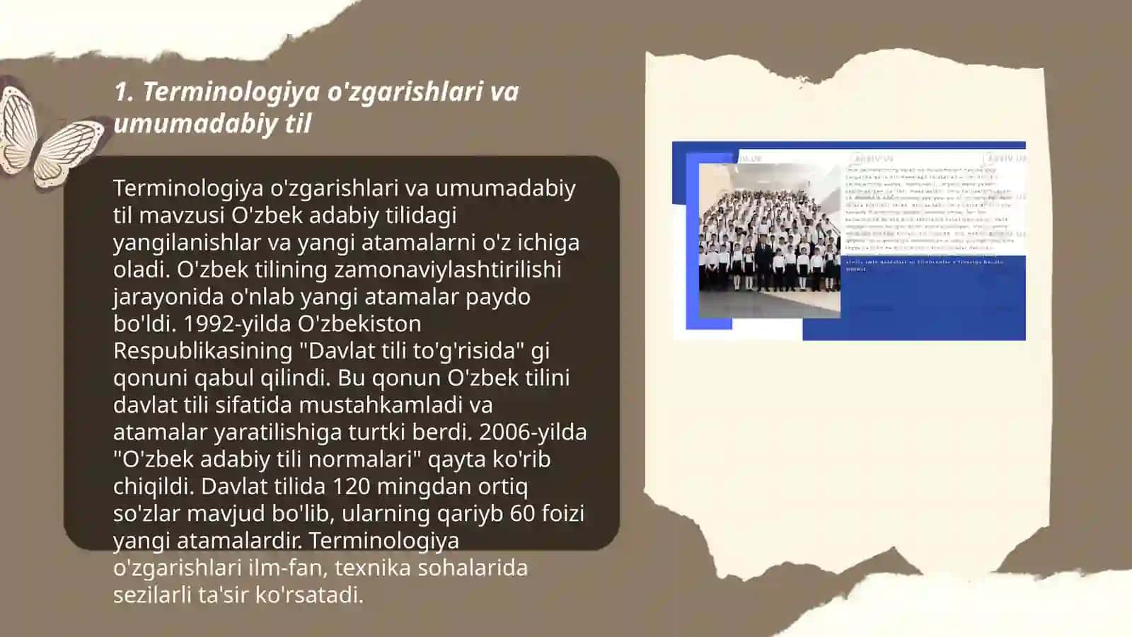 Terminologiyadagi o‘zgarishlarning umumadabiy tildagi jarayonlar bilan bevosita bog‘liqligi 3