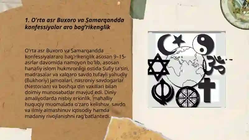 O'zbekistonda konfessiyalar aro diniy bag'rikenglikni tarixiy tajribalari 3