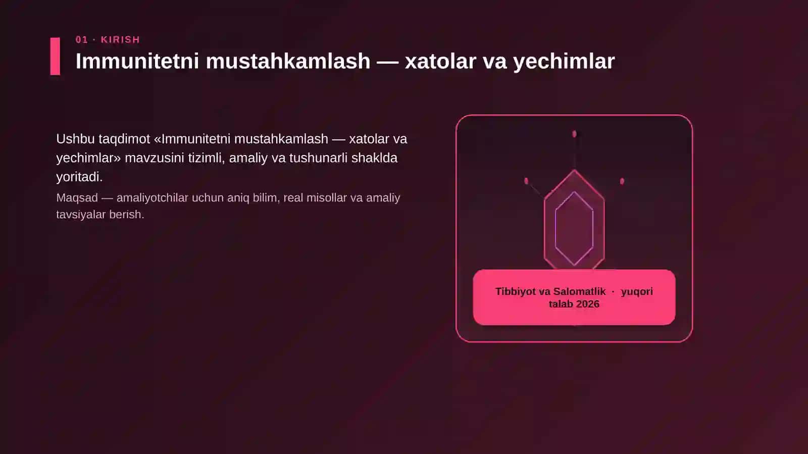Immunitetni mustahkamlash — xatolar va yechimlar 3