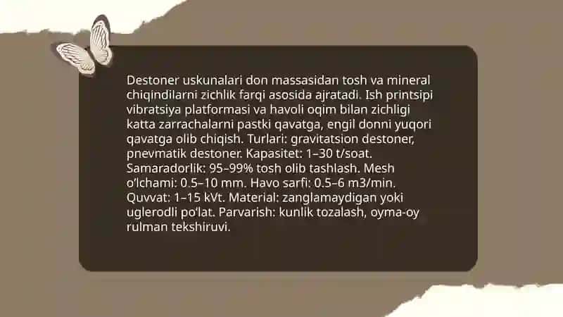 Gravitatsion stol (koncentrator) 3