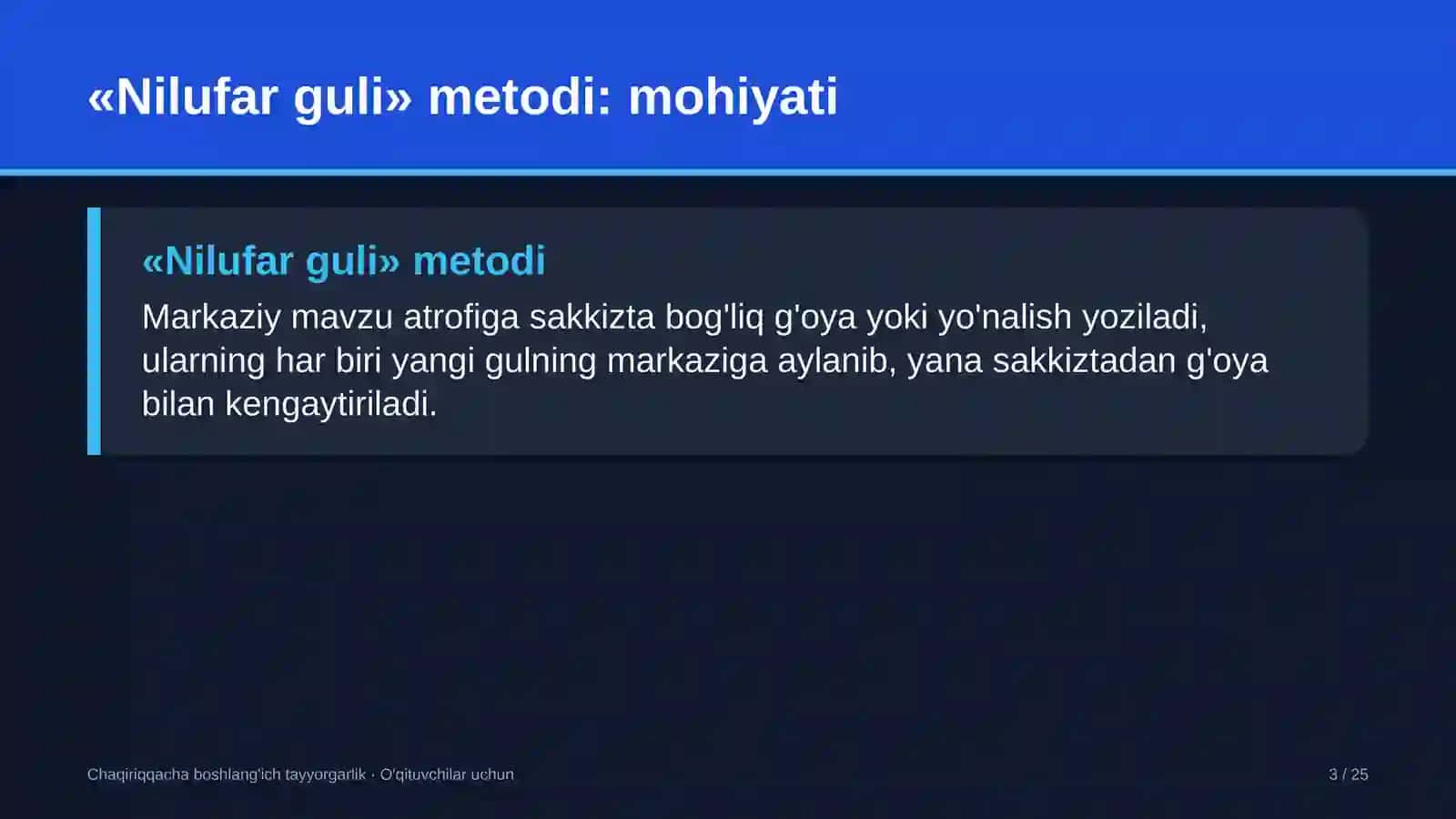 chaqiriqqacha boshlang'ich tayyorgarlik darslarida nilufar guli metodidan foydalanish 5776 3