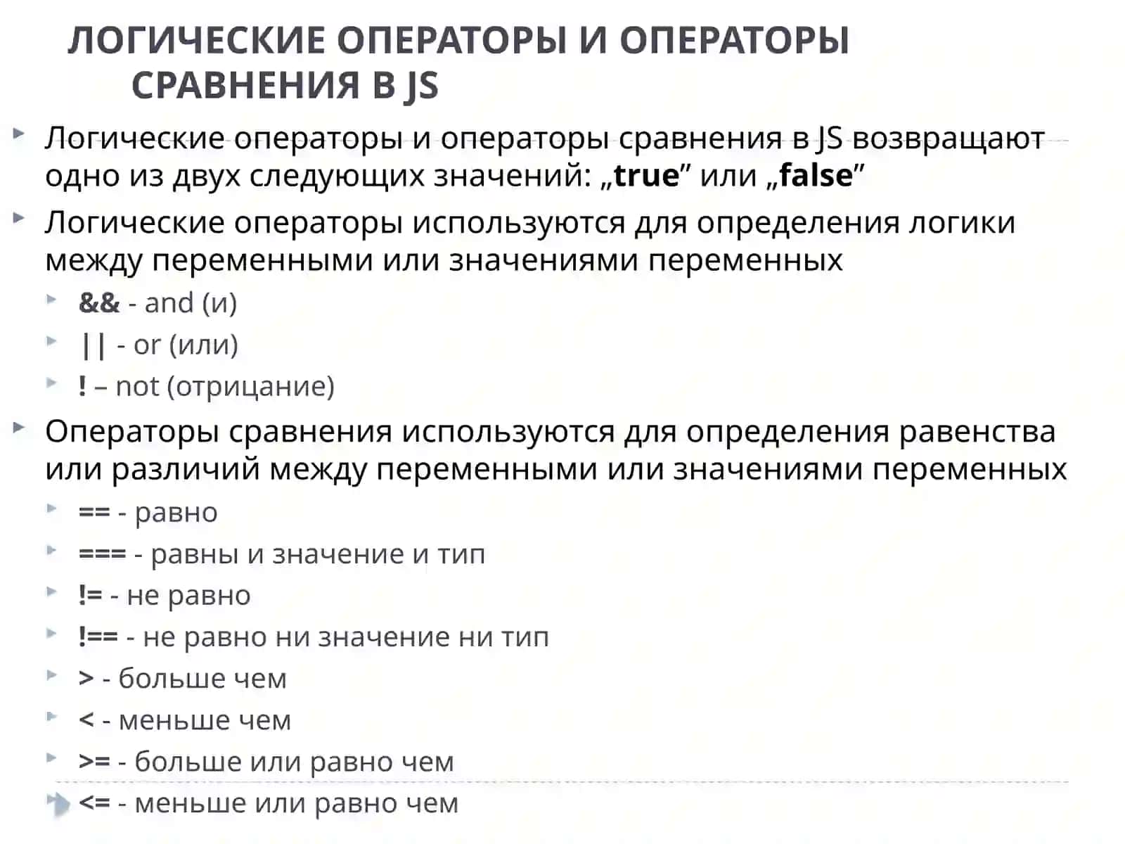 Условный и циклический оператор в JavaScript.Регулярные выражения 3