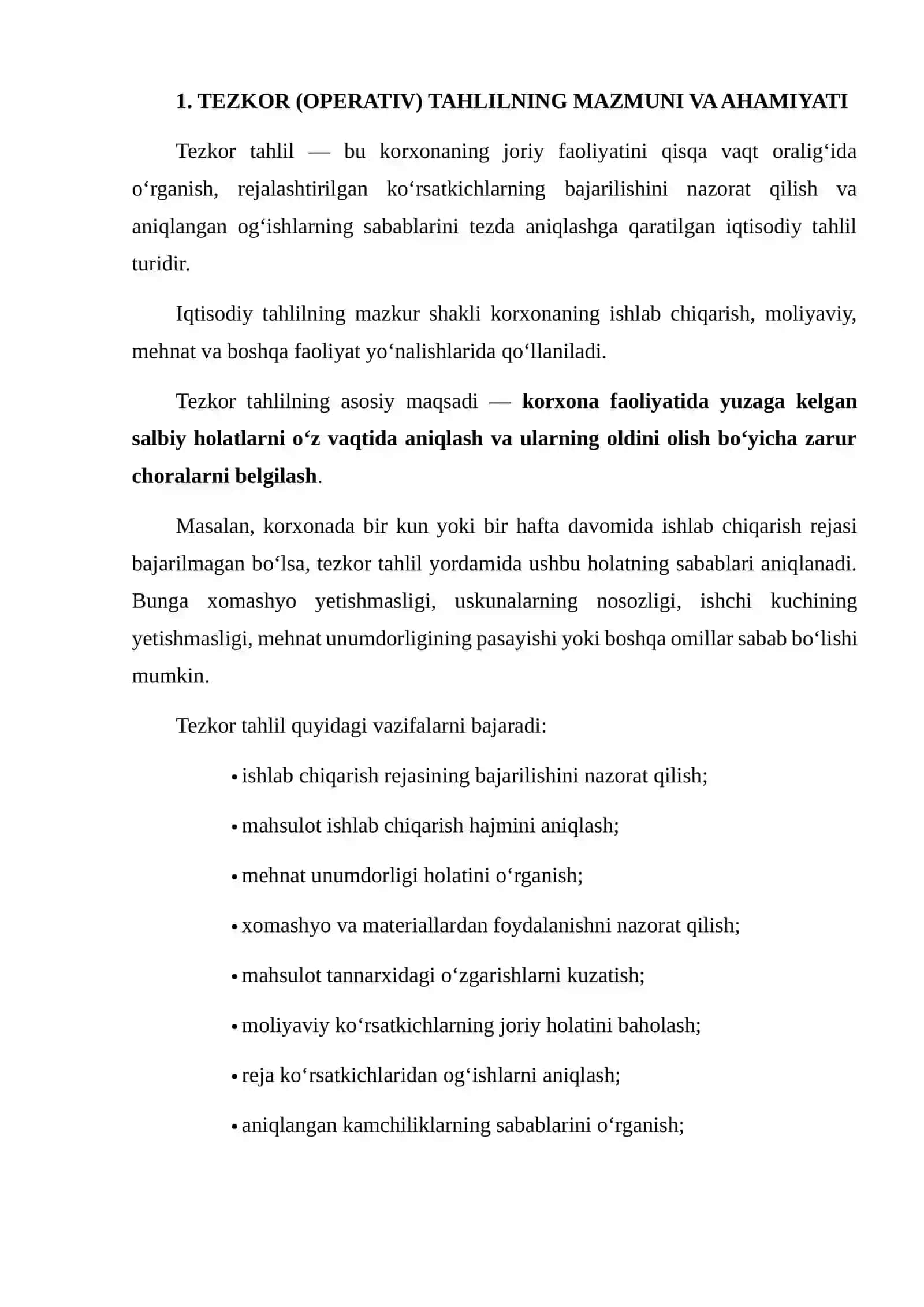 Tezkor (Operativ) Tahlilni Tashkil Etish va Uning Asosiy Axborot Manbalari 3