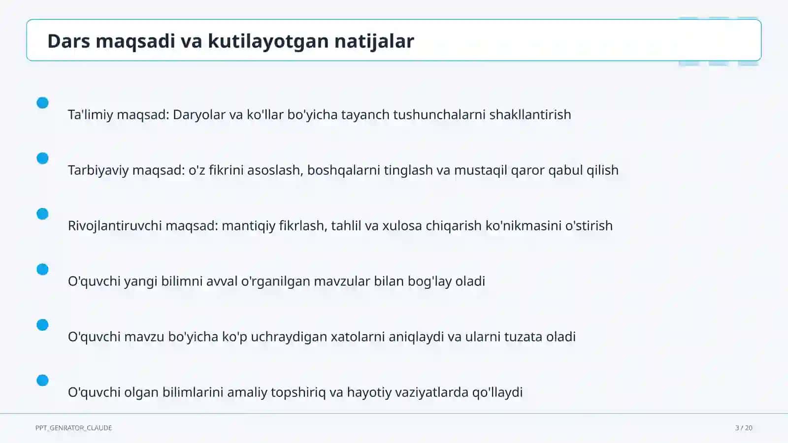 Daryolar va ko'llar (6-sinf) 3