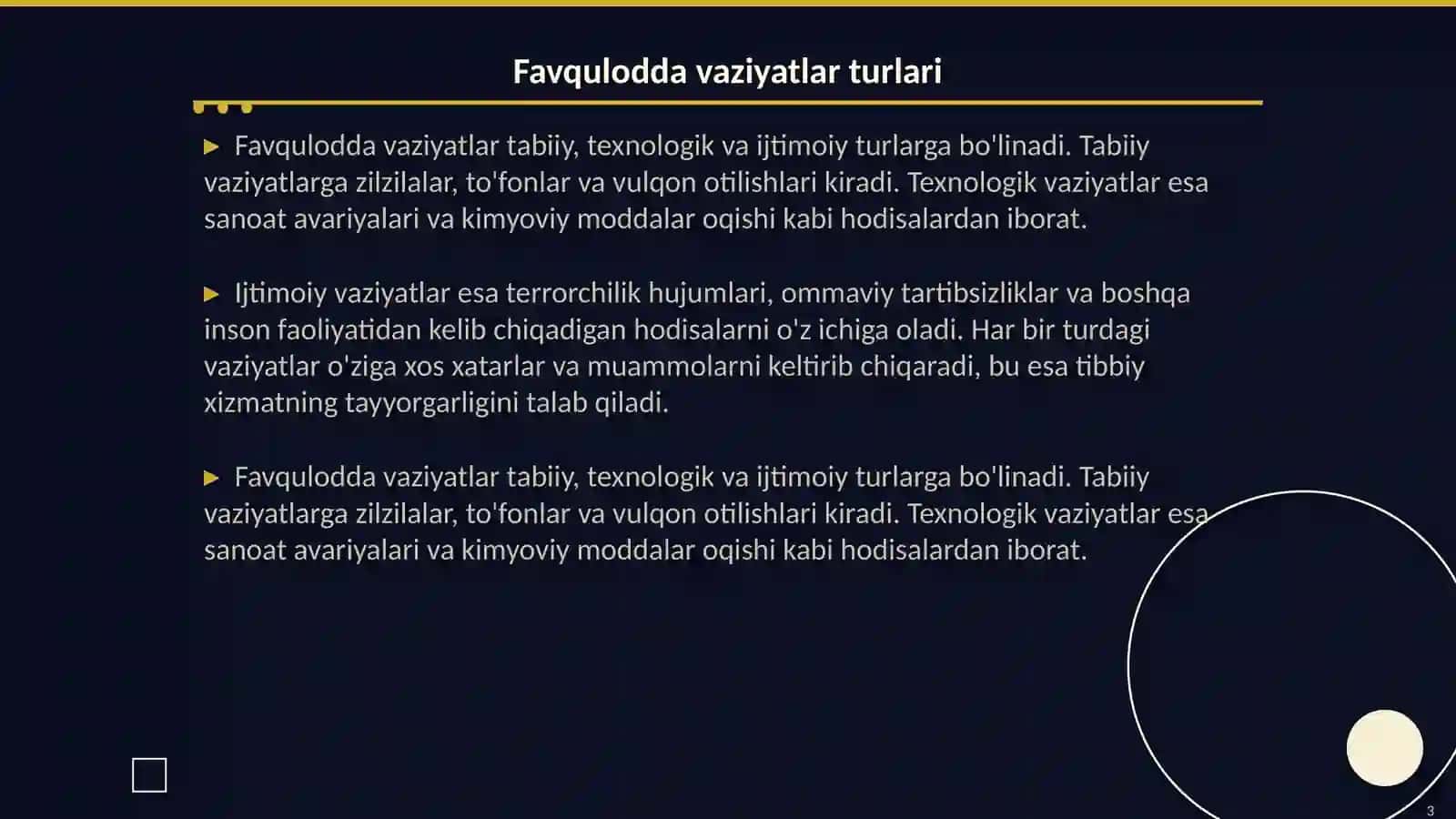 Favqulodda vaziyatlarda fuqaro muhofazasi tibbiy xizmati 3