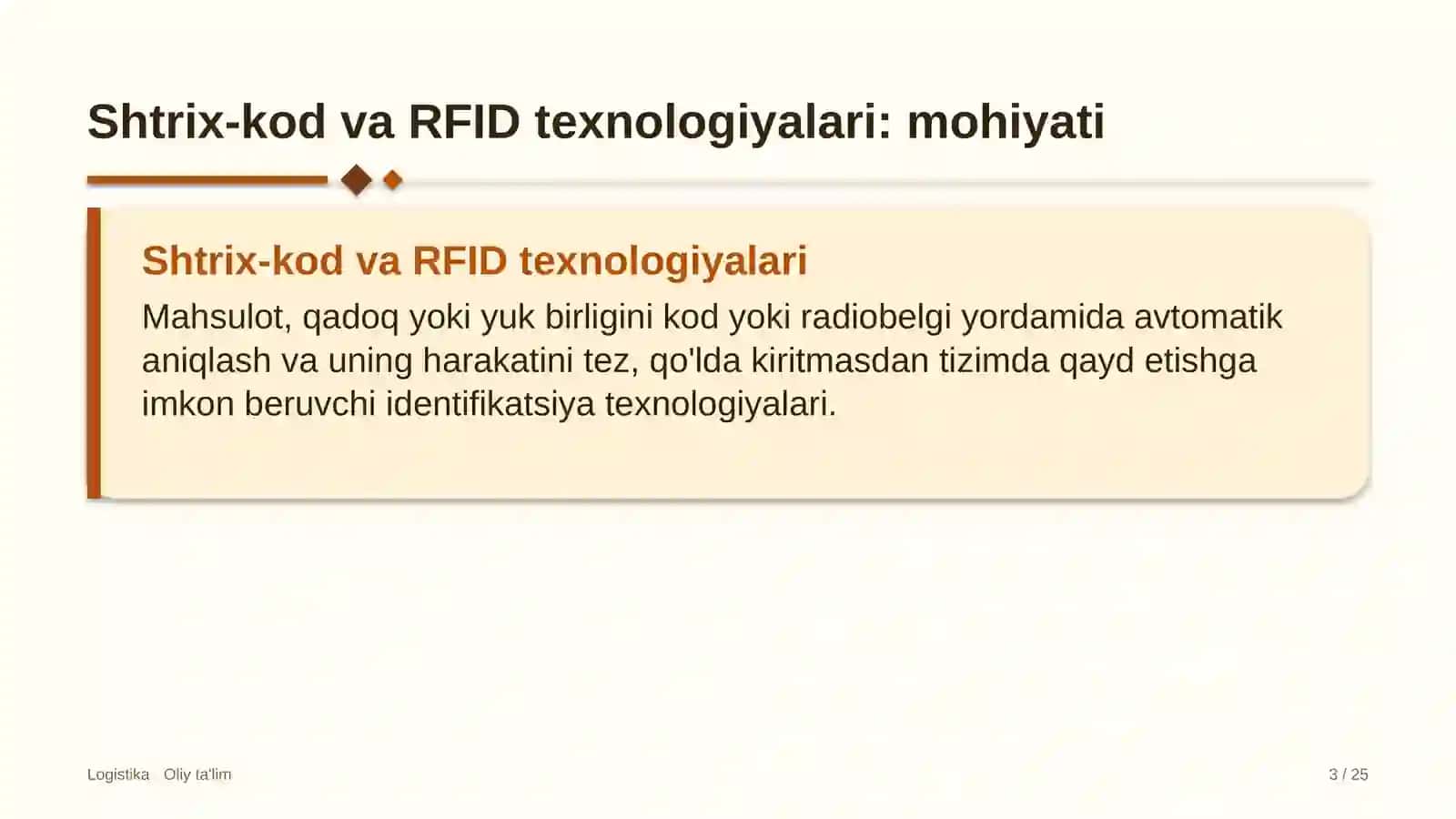 uran sanoatida shtrix kod va rfid texnologiyalaridan foydalanish 5206 3