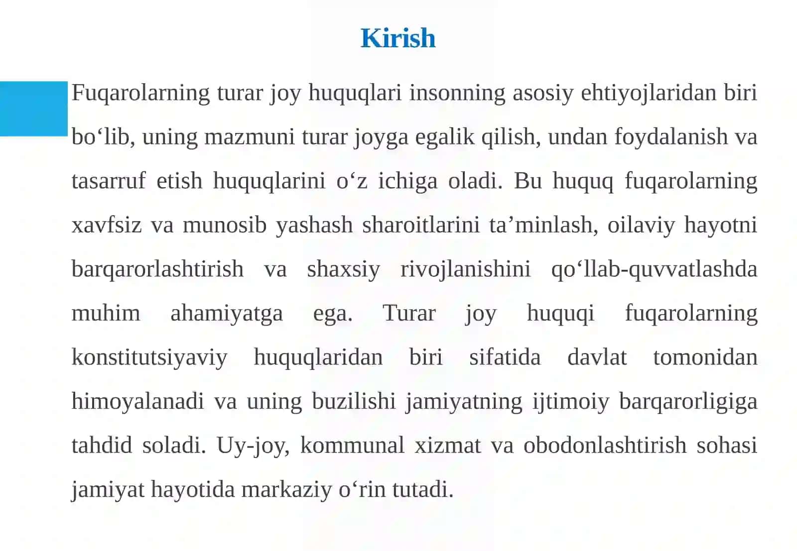 Fuqarolarning turarjoy huquqlariga taalluqli, kommunal xizmat va obodonlashtirish sohasidagi ma’muriy huquqbuzarliklar tarkibi 3