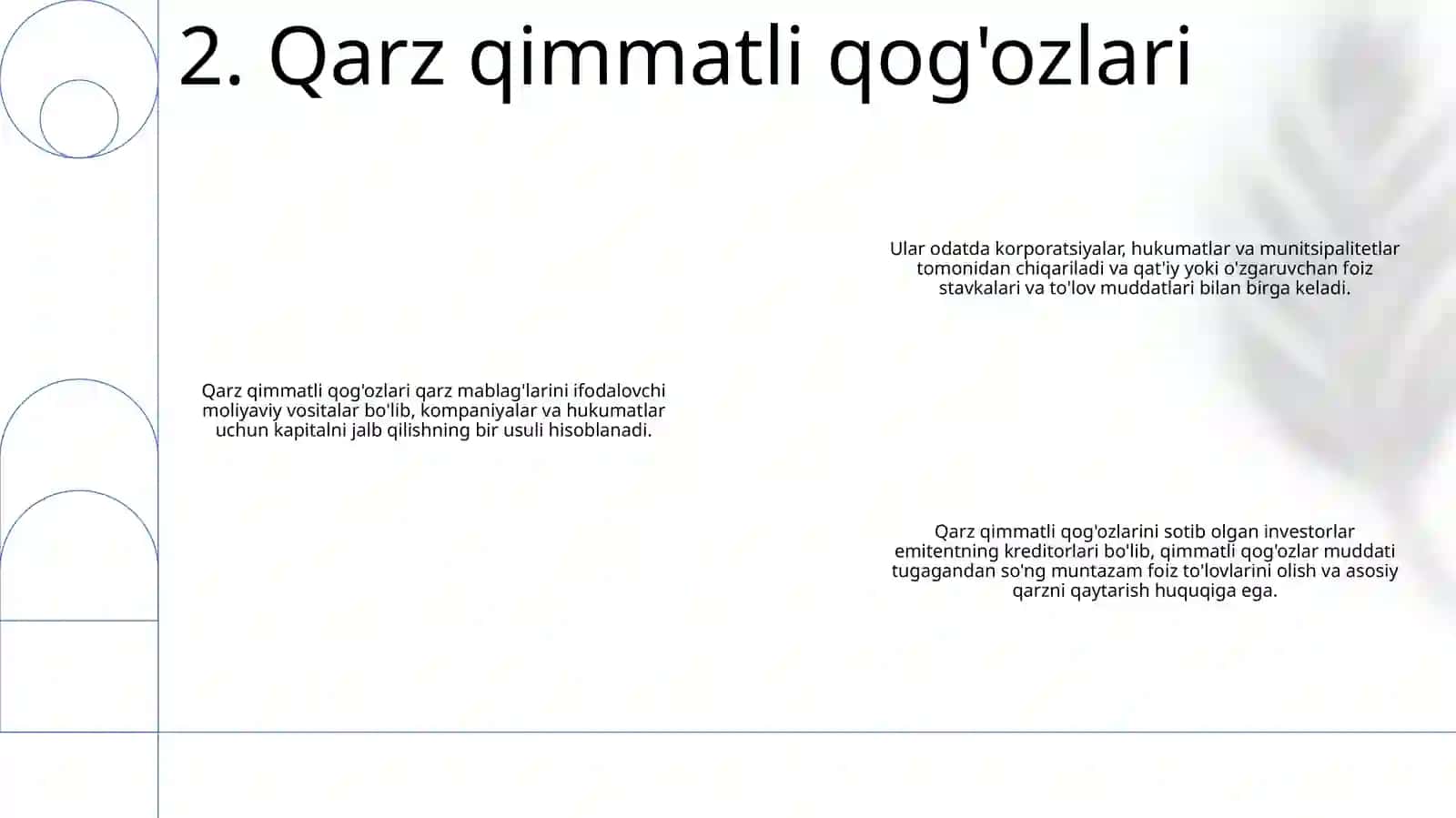 Bazaviy (Qarz Va Ulush Munosabatlarini Ifodalovchi) Qimmatli Qog'Ozlar 3