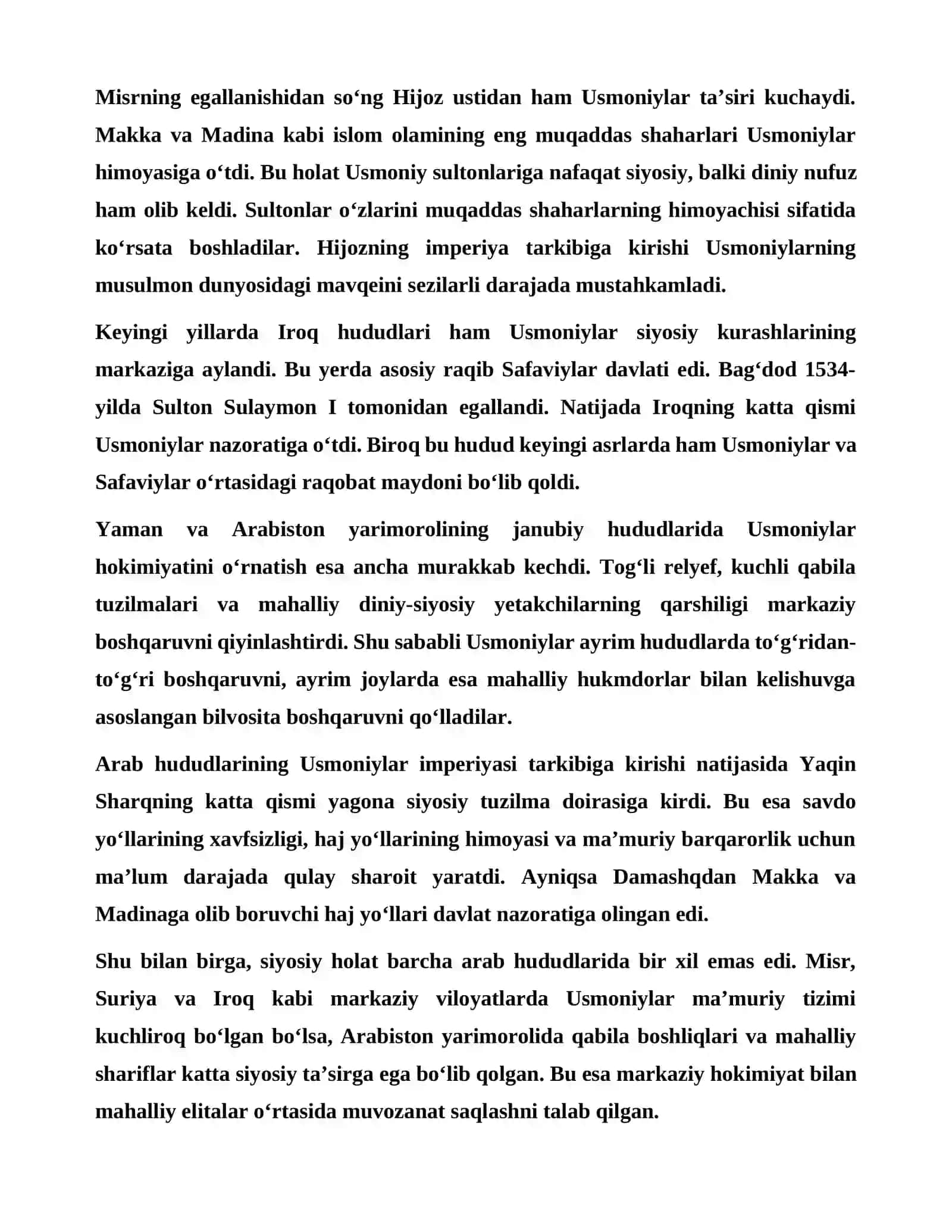 ARAB DAVLATLARI USMONIYLAR IMPERIYASI HUKMRONLIGI OSTIDA 3
