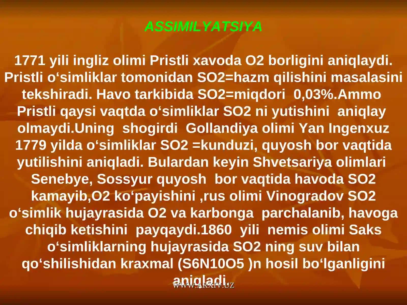 Assimiliyatsiya va Dissimiliyatsiya 3