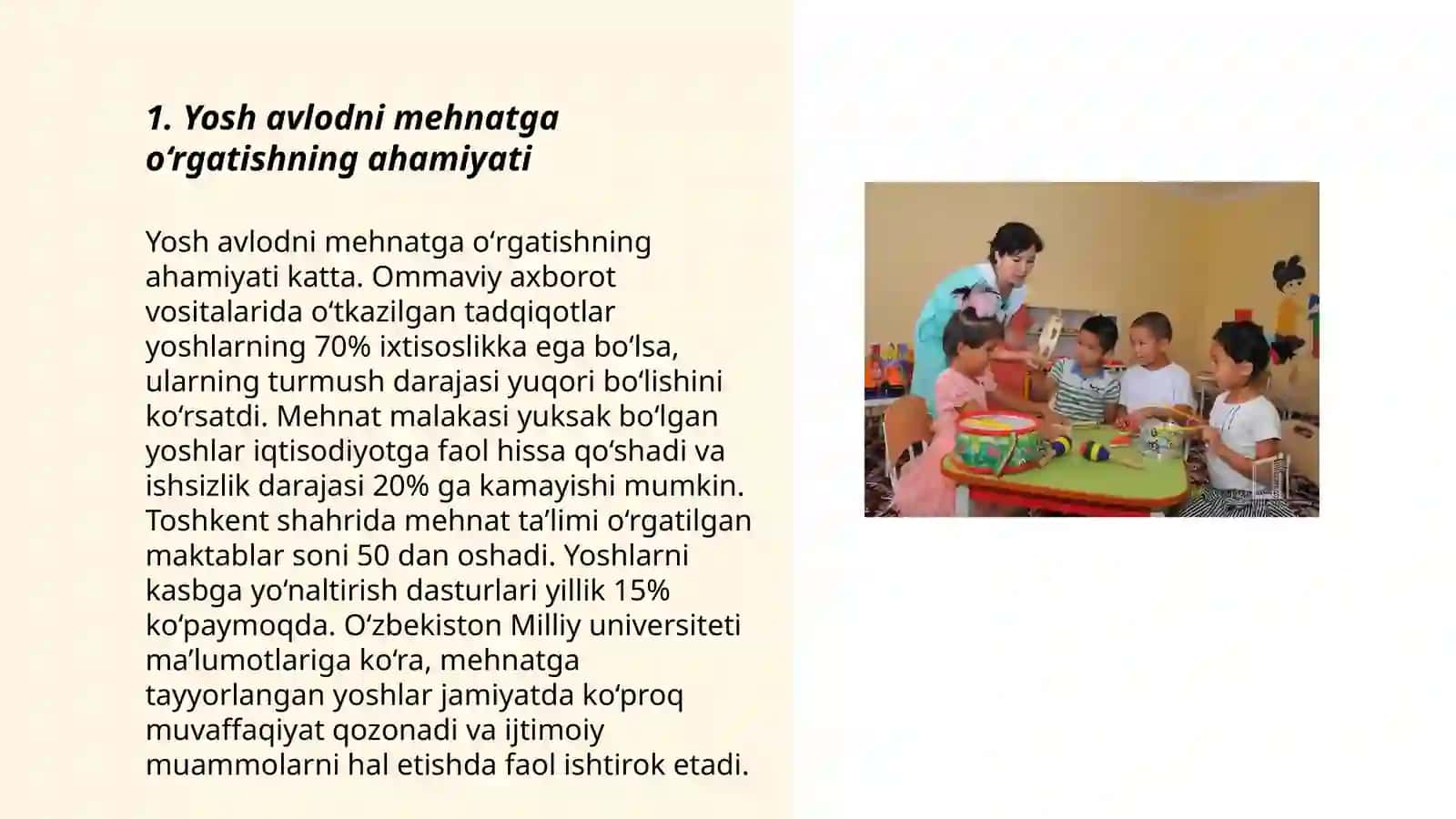 Yosh avlod tarbiyasida mehnat tarbiyasining vazifalari 3