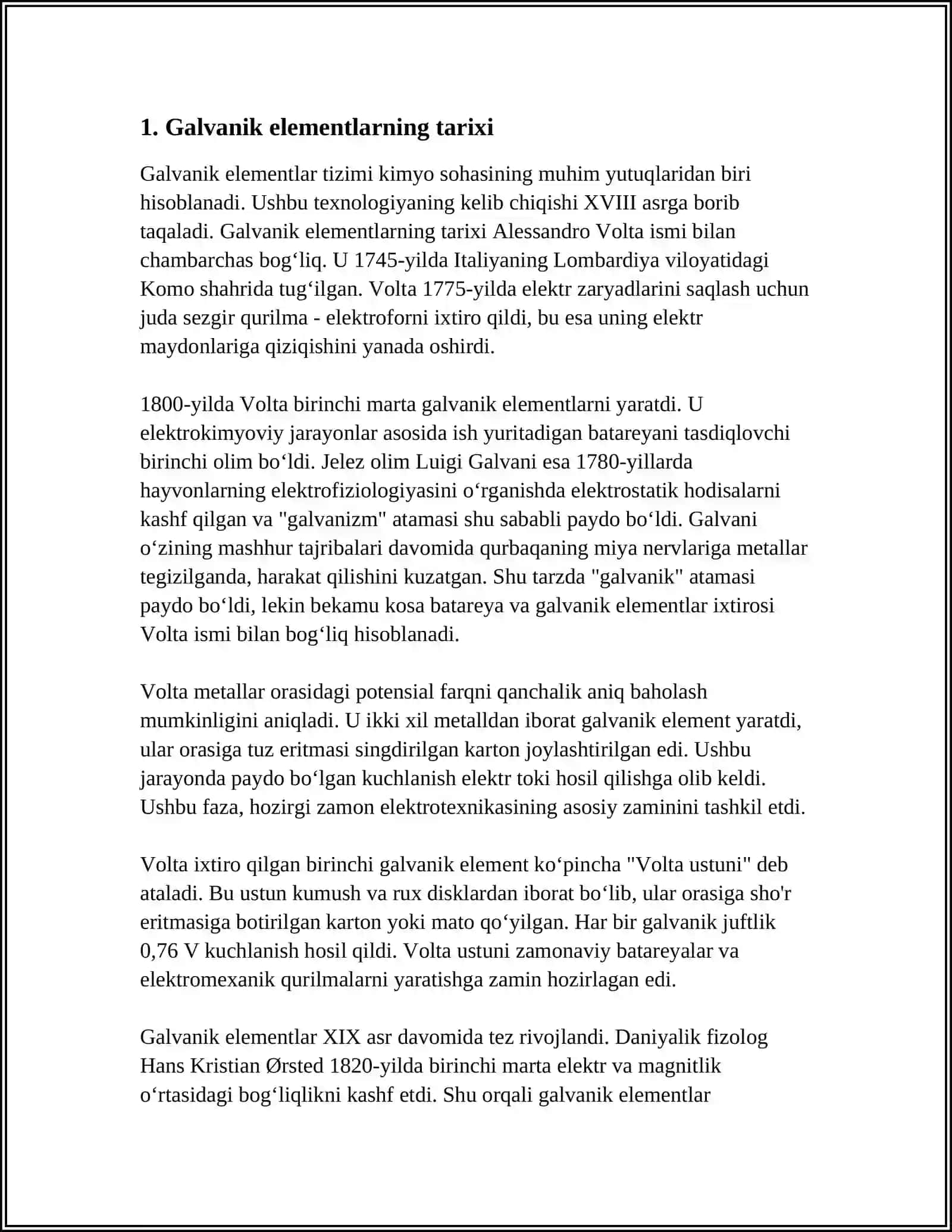 GALVANIK ELEMENTLAR.ELEKTR YURUTUVCHI KUCH 3