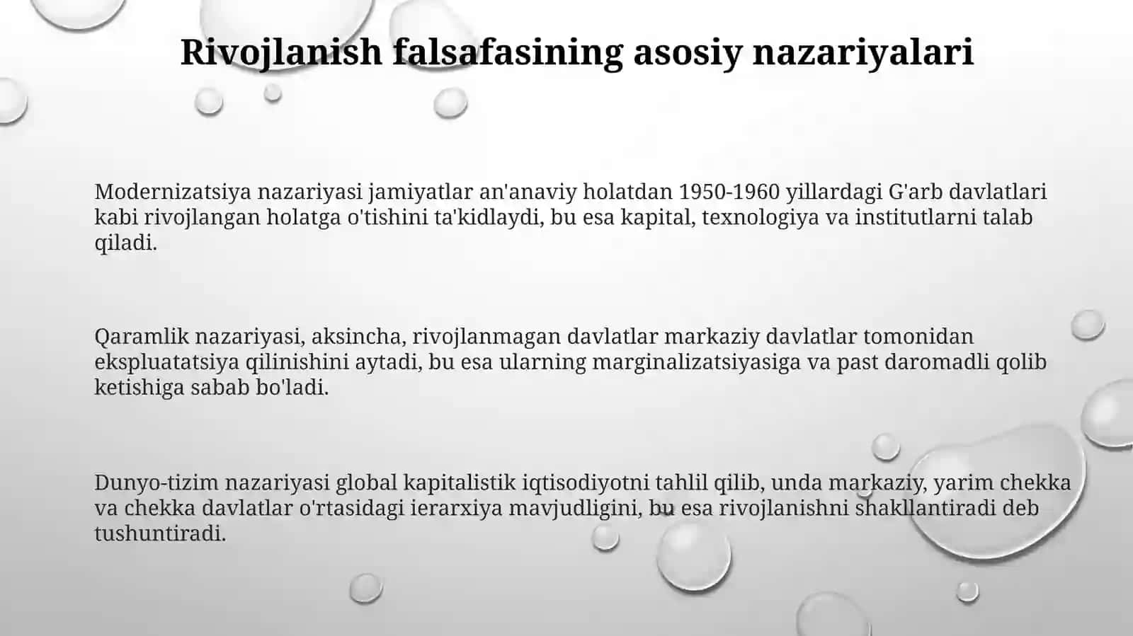Rivojlanish falsafasi 3