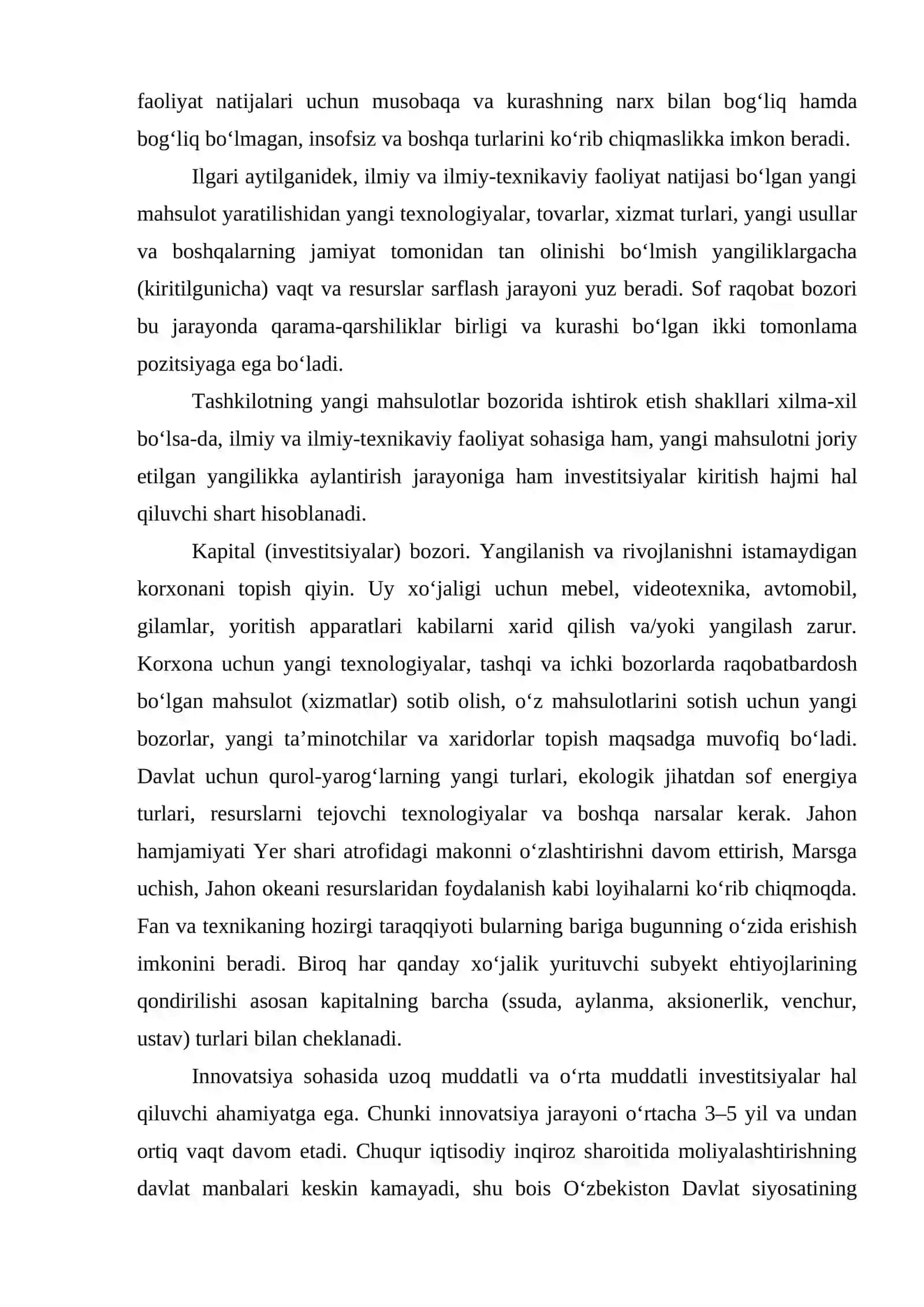 Innovatsion faoliyatni moliyaviy rag‘batlantirishda moliya, kredit, soliq mexanizmini takomillashtirish 3