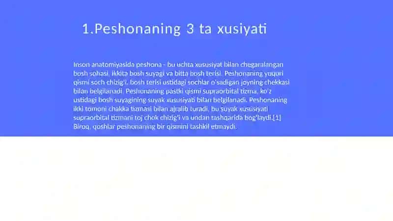 Peshona sohasining​ ahamyati 3