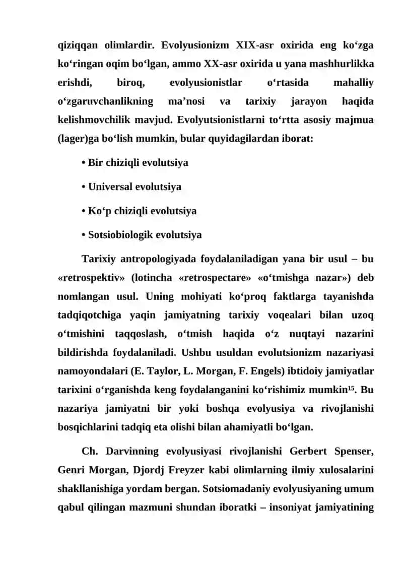 Antropologiyada tadqiqot yo’nalishlari 3