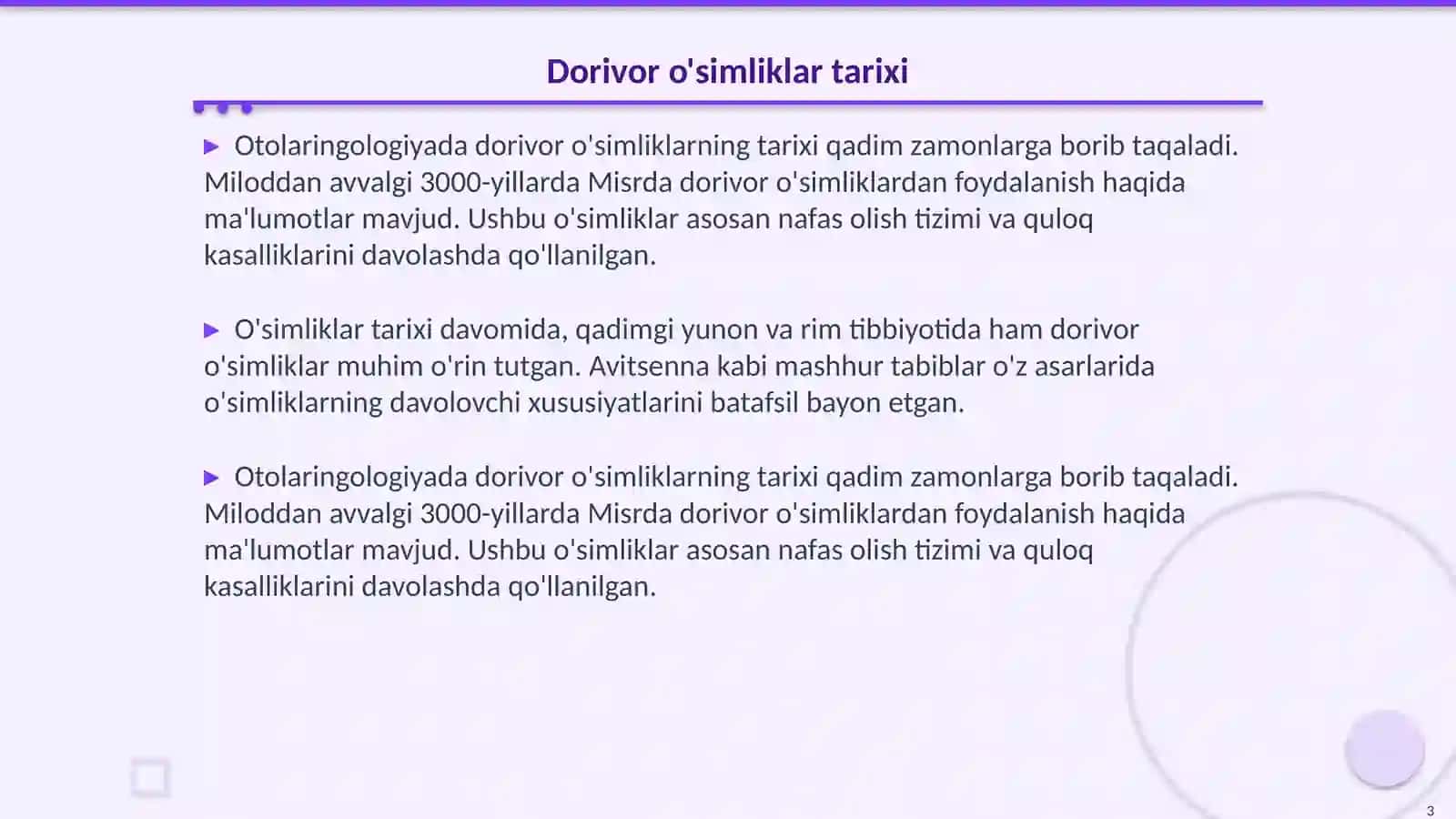 Otolaringologiyada dorivor o'simliklarni qo'llanilishi 3