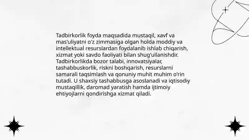 Tadbirkorlik: Asosiy tushunchalar 3