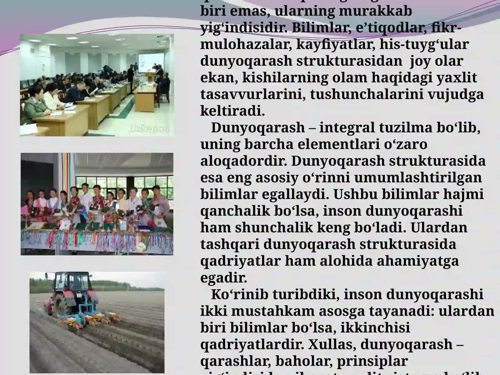 Dunyoqarashning mohiyati, tuzilishi va asosiy funksiyalari 3