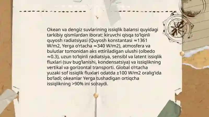 Okean va dengiz suvlarining issiqlik rejimi 3