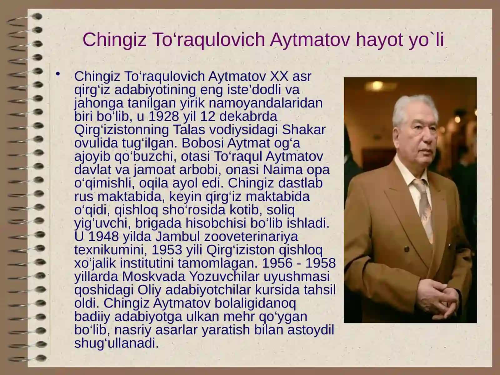 DARS ISHLANMASI "Chingiz Aytmatov" 3