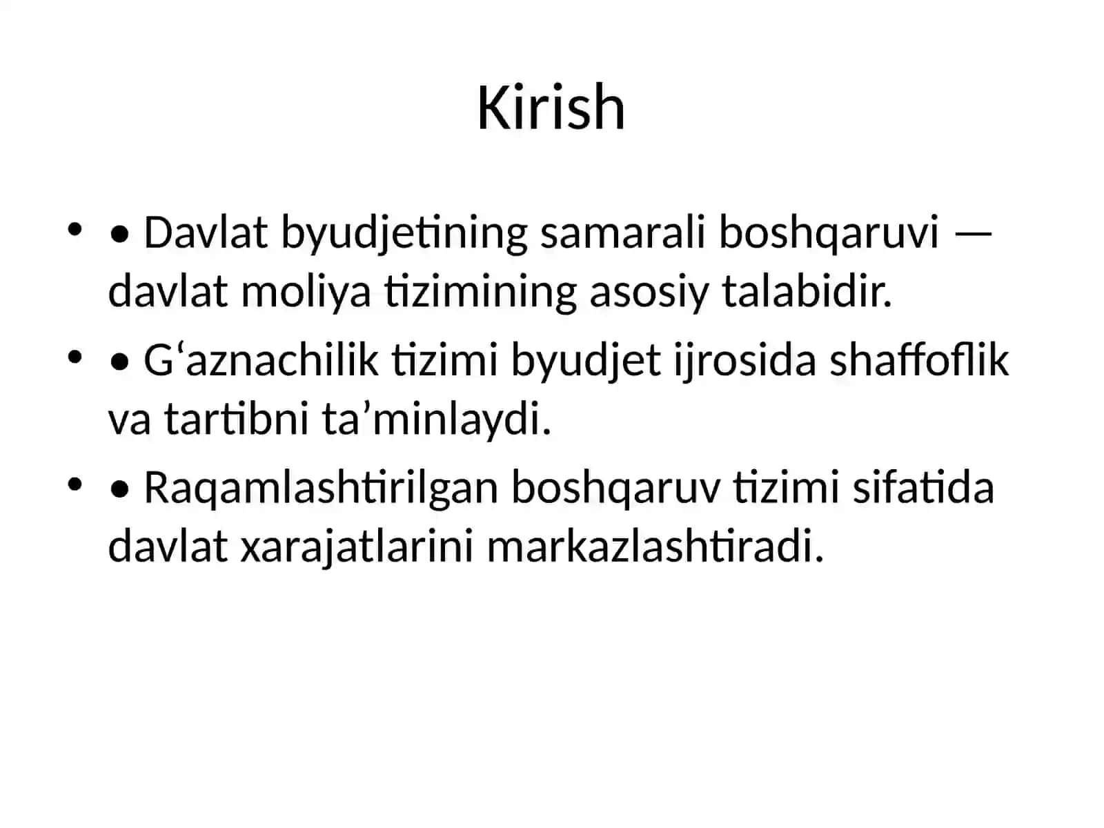 Davlat byudjeti ijrosi g‘aznachilik tizimi 3