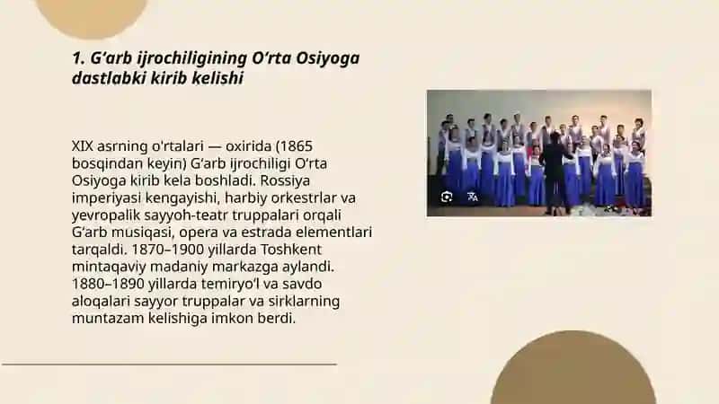 O'rta Osiyo va O'zbekistonga xor ijrochiligining kirib kelishi 3