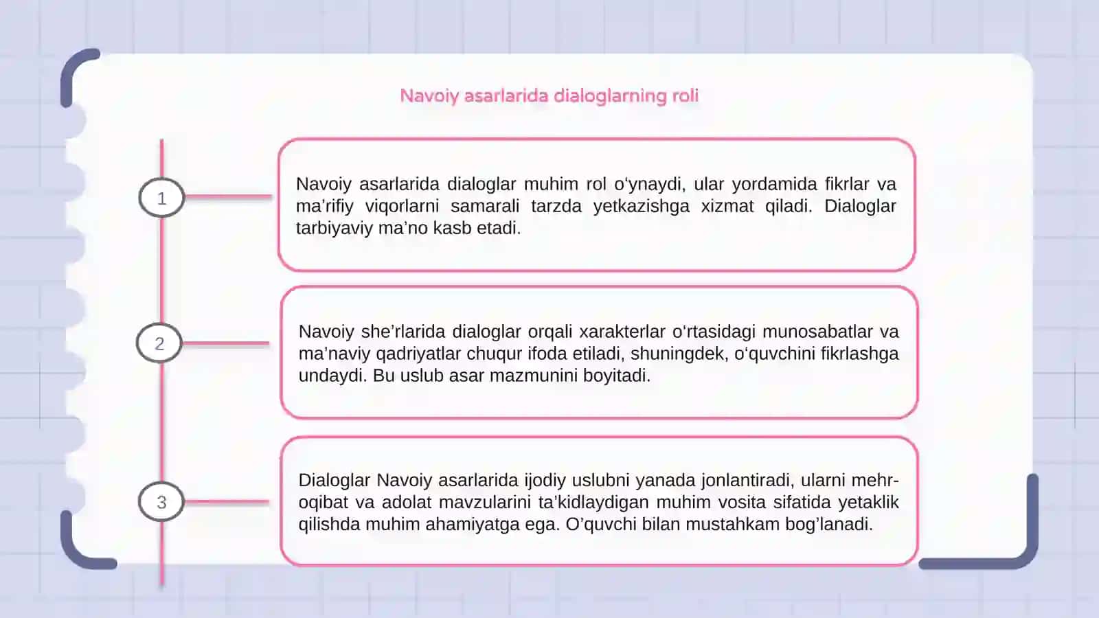 Navoiy asarlaridagi dialoglar ustida ishlash 3