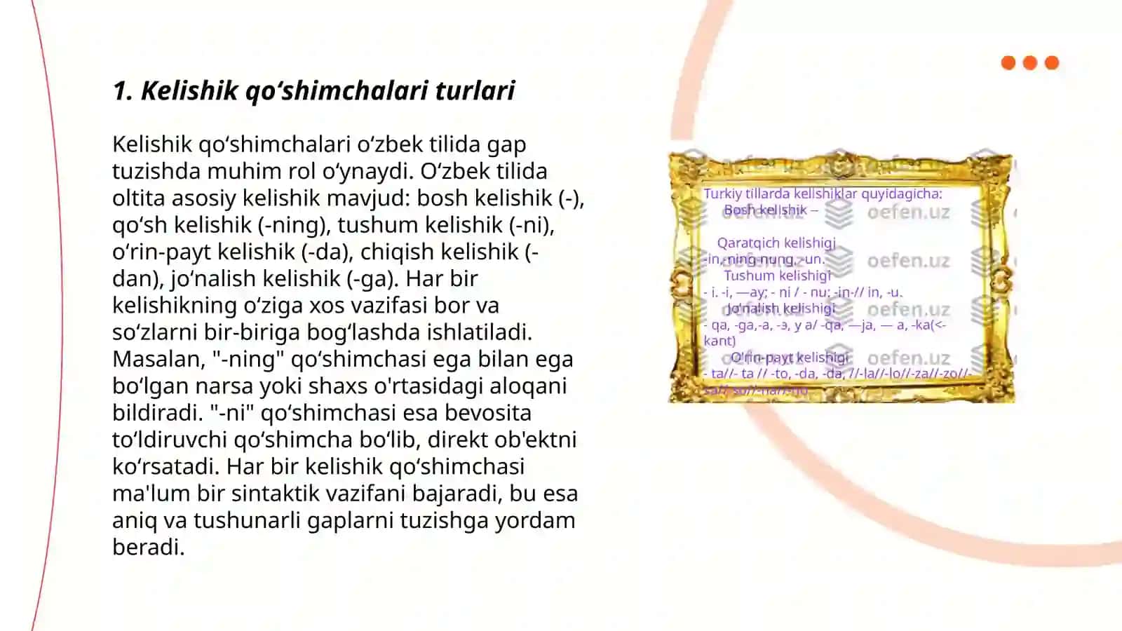 Kelishik qoʻshimchalari 3