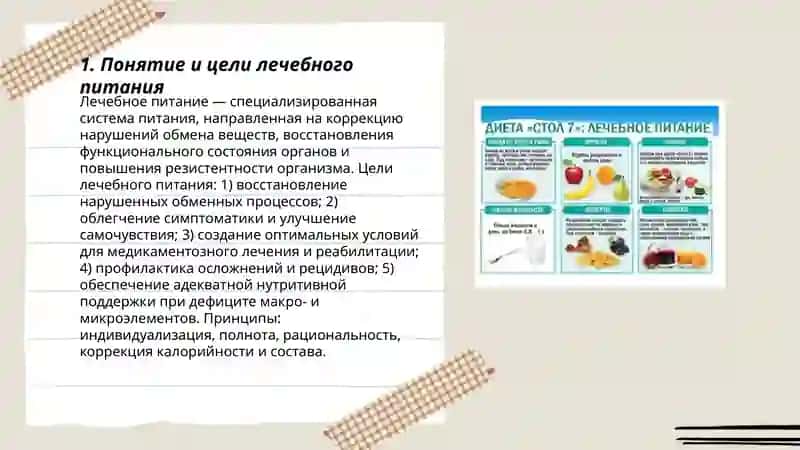 Понятие о лечебном питании. Диетические столы по Певзнеру 3
