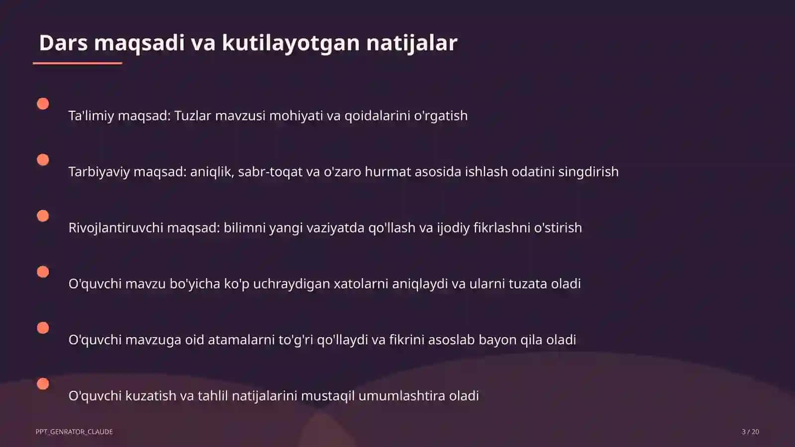 Tuzlar (8-sinf) 3