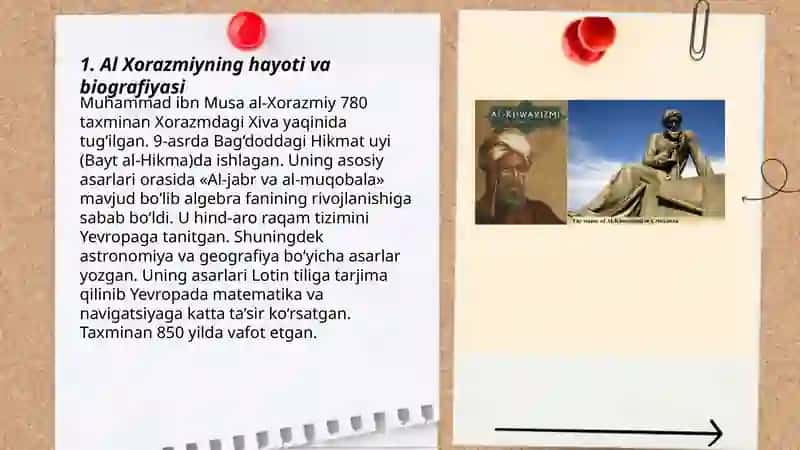 Al Xorazmiyning hayoti va biografiyasi 3