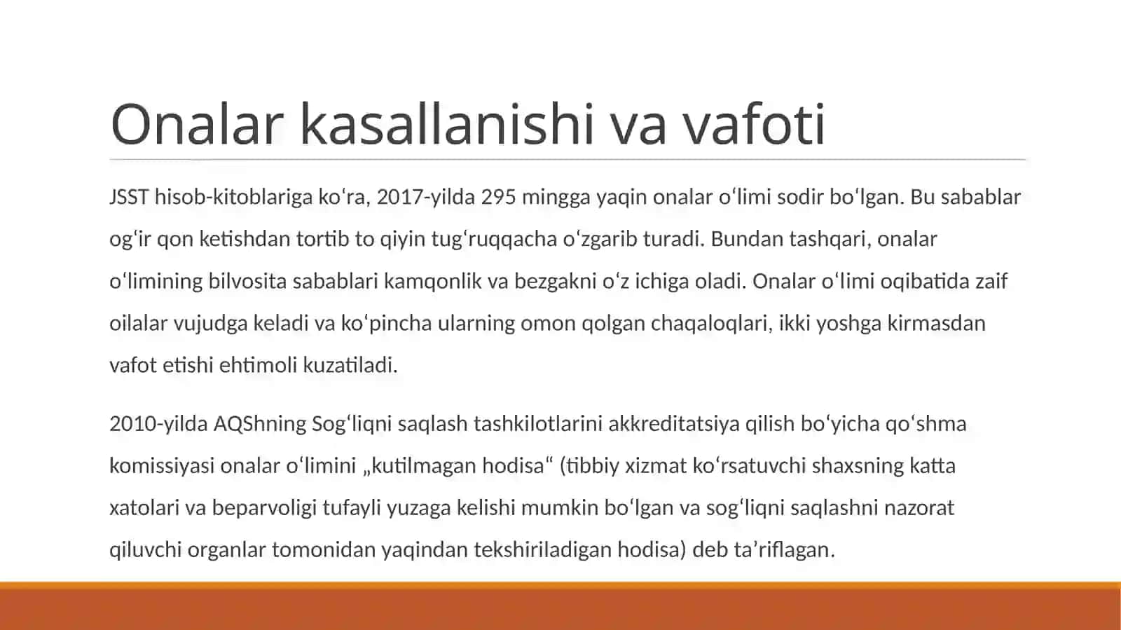 Onalar o'limi 3