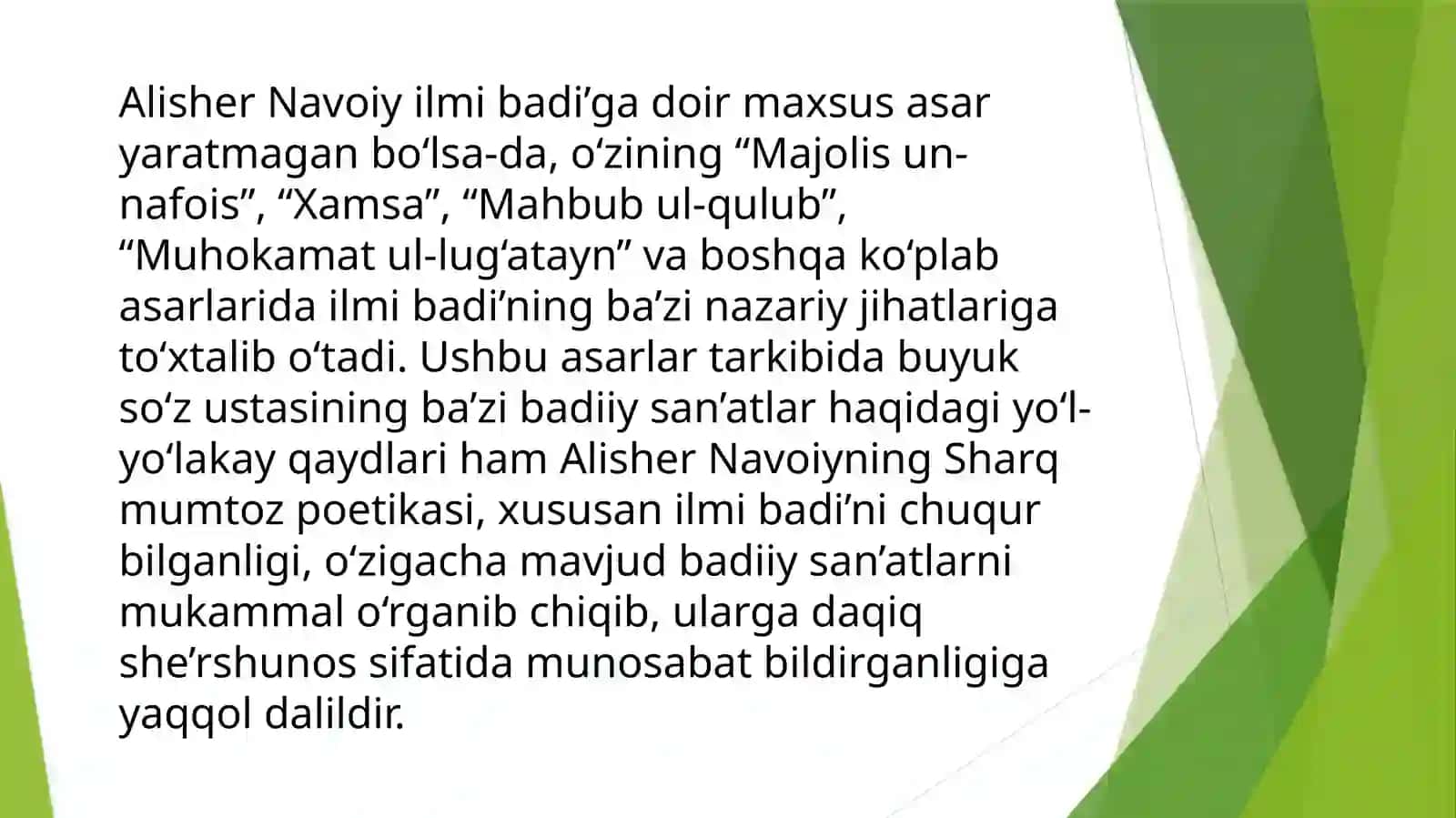 ARUZ VAZNIGA ASOSLANUVCHI BADIIY SAN’ATLAR TASNIFI 3