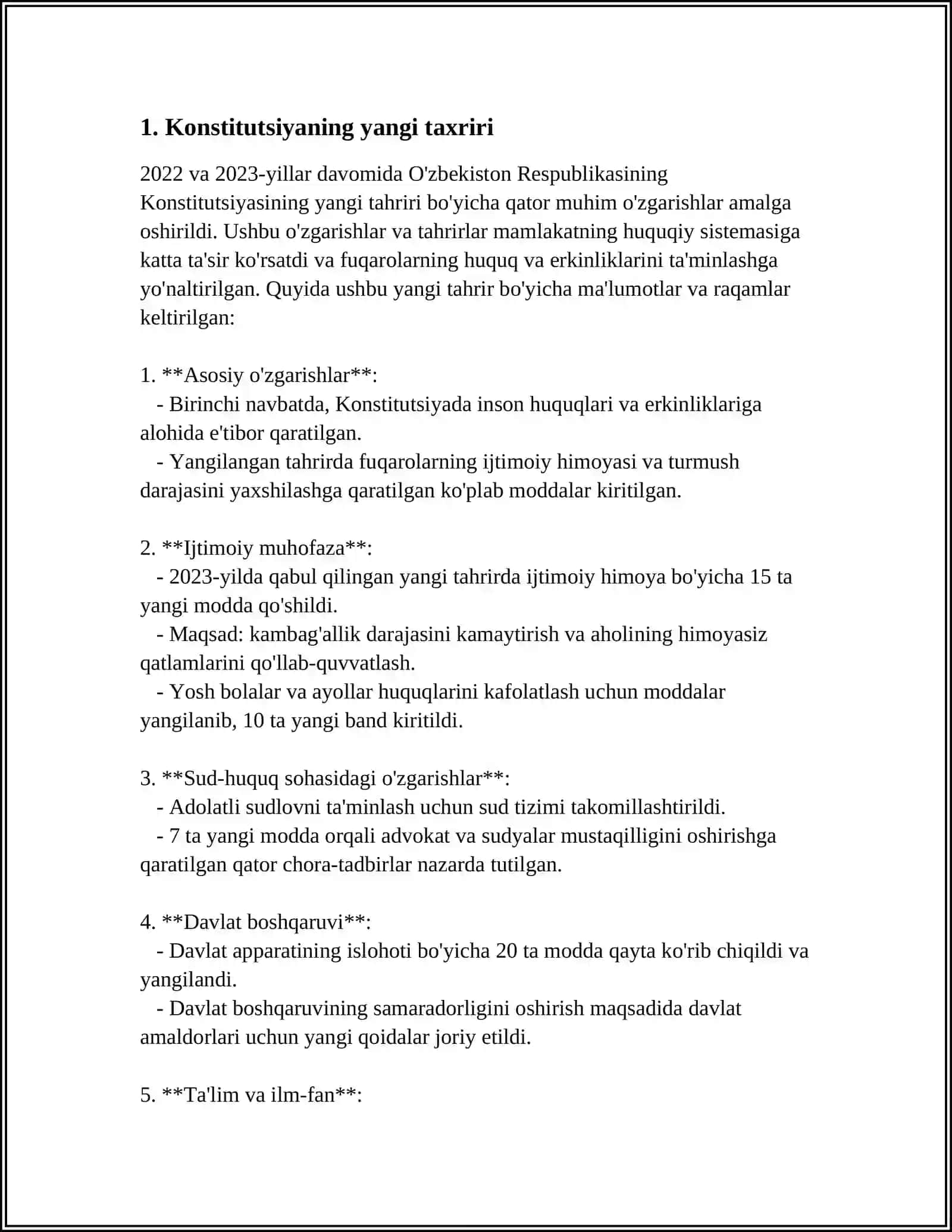 OʻZBEKISTON RESPUBLIKASI YANGI TAXRIRDAGI KONISITUTSIYASI UMUM XALQ TOMONIDAN QABUL QILINISHI 3