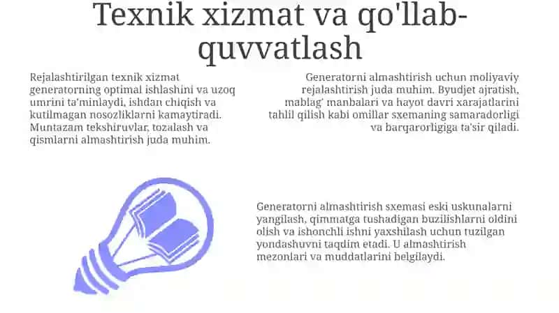 Generatorning almashtirish sxemasi 3