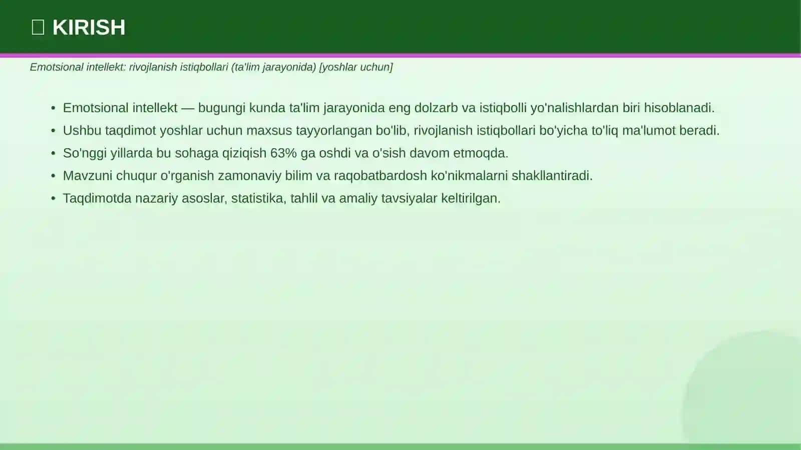 Emotsional intellekt: rivojlanish istiqbollari (ta'lim jarayonida) [yoshlar uchun] 3