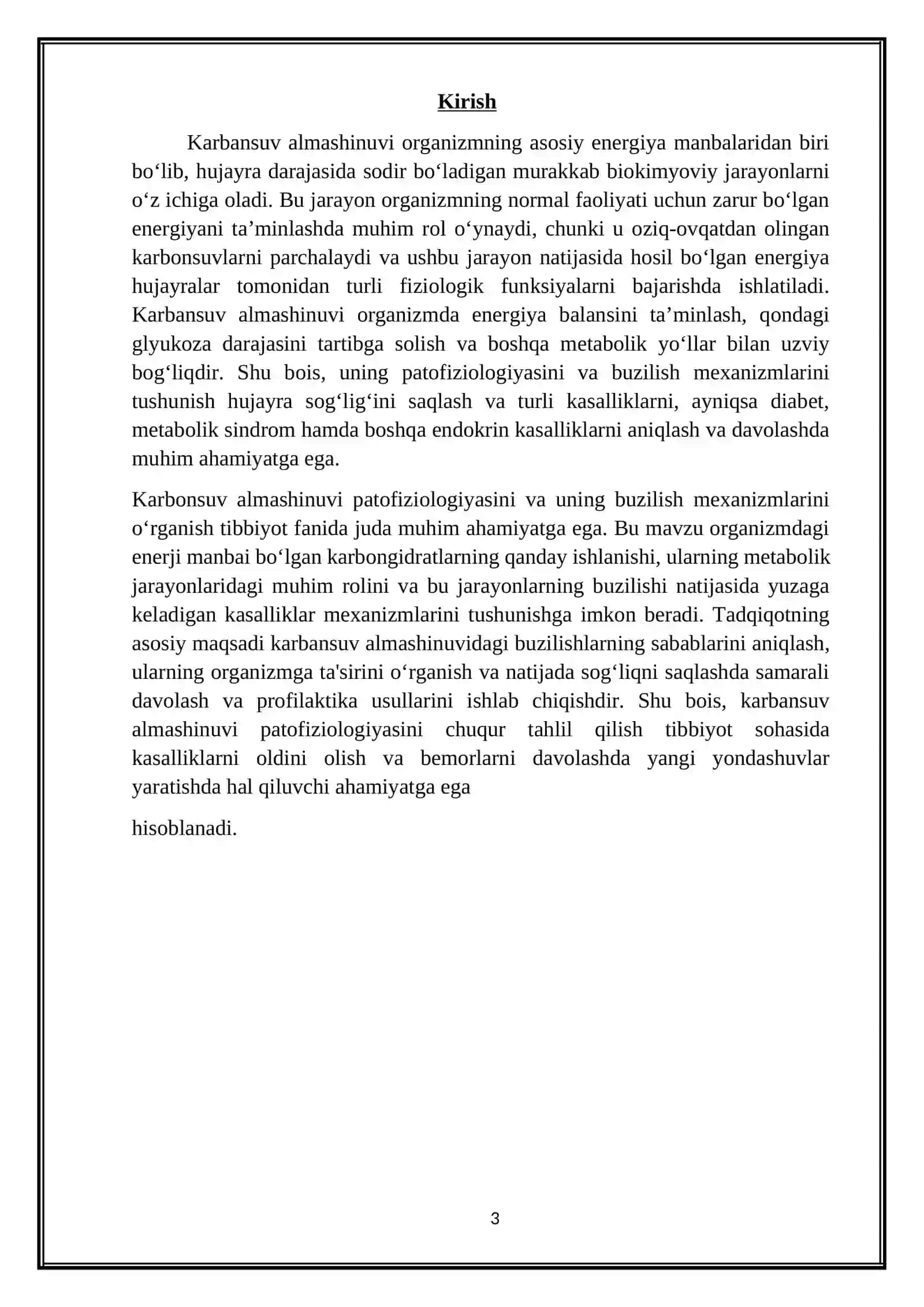 Karbansuv almashinuvi patofiziologiyasi va uning buzilish mexanizmlari 3