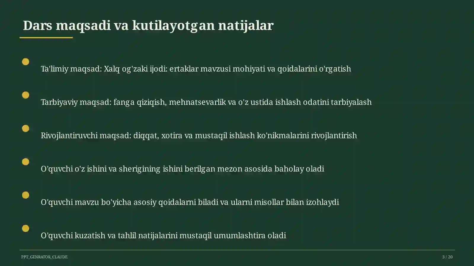 Xalq og'zaki ijodi: ertaklar (5-sinf) 3