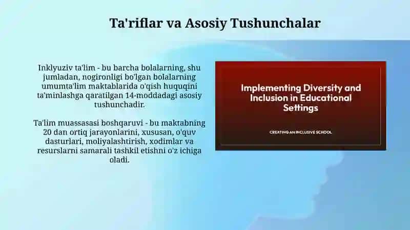 Ta'lim musasasi menejmenti Inklyuziv ta'lim texnologiyasi 3