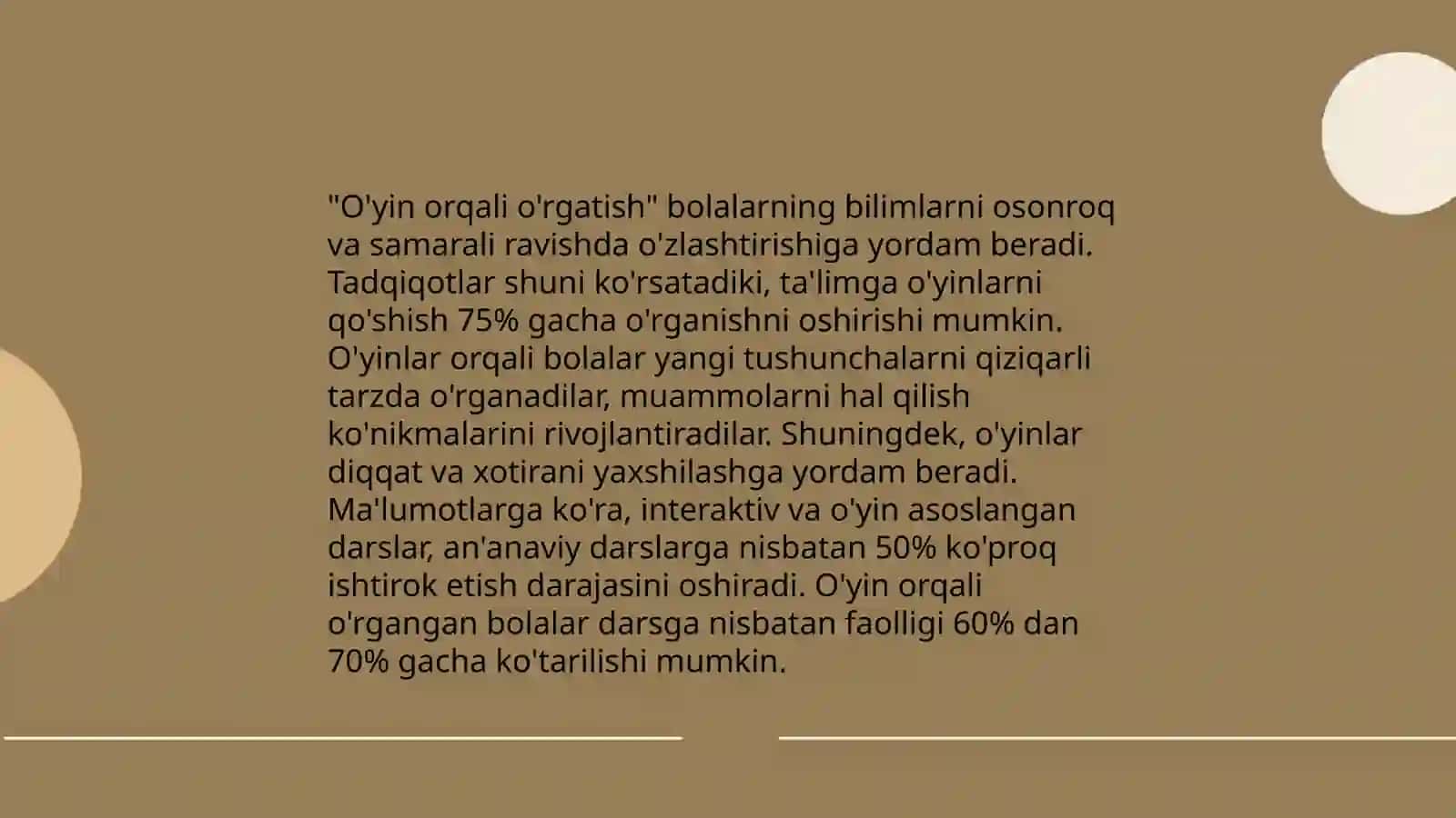 O'yin orqali o'rgatish 3