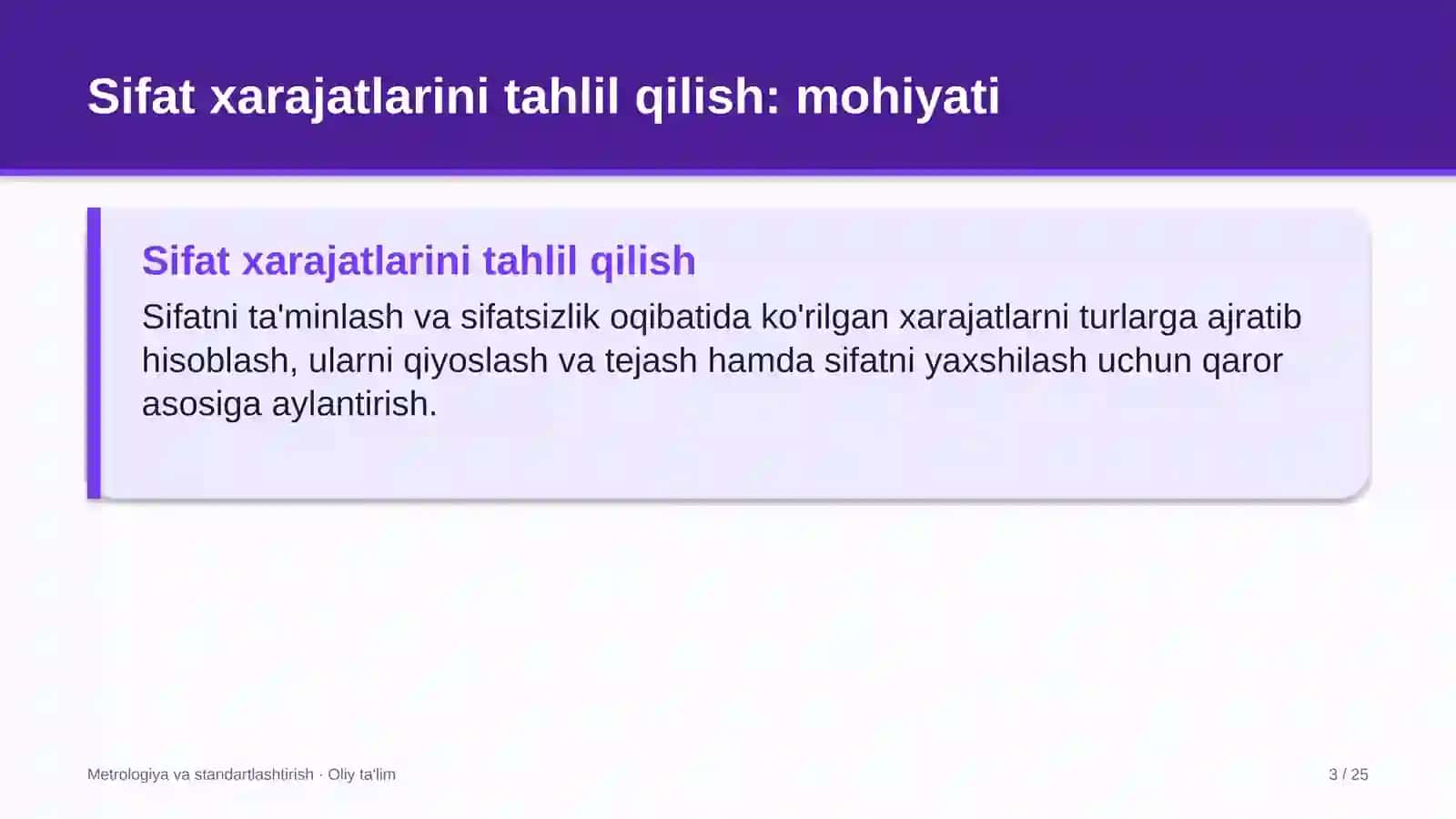 o'rmon xo'jaliklarida sifat xarajatlarini tahlil qilish 6048 3