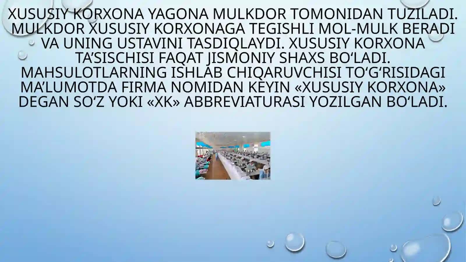 XUSUSIY KORXONA 3