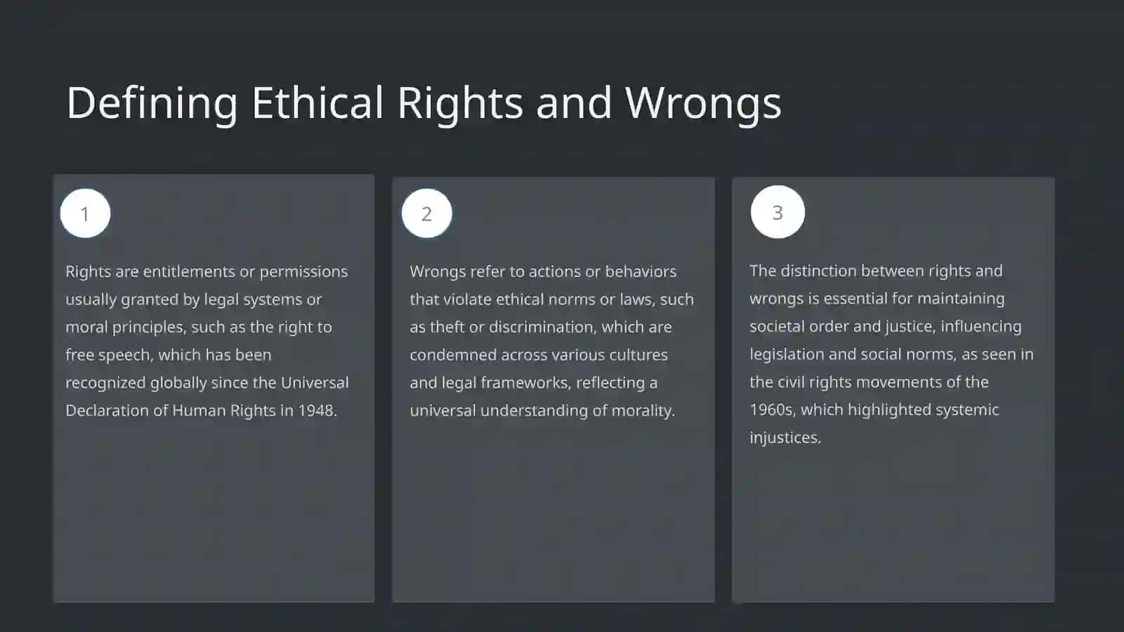 Rights and wrongs 3