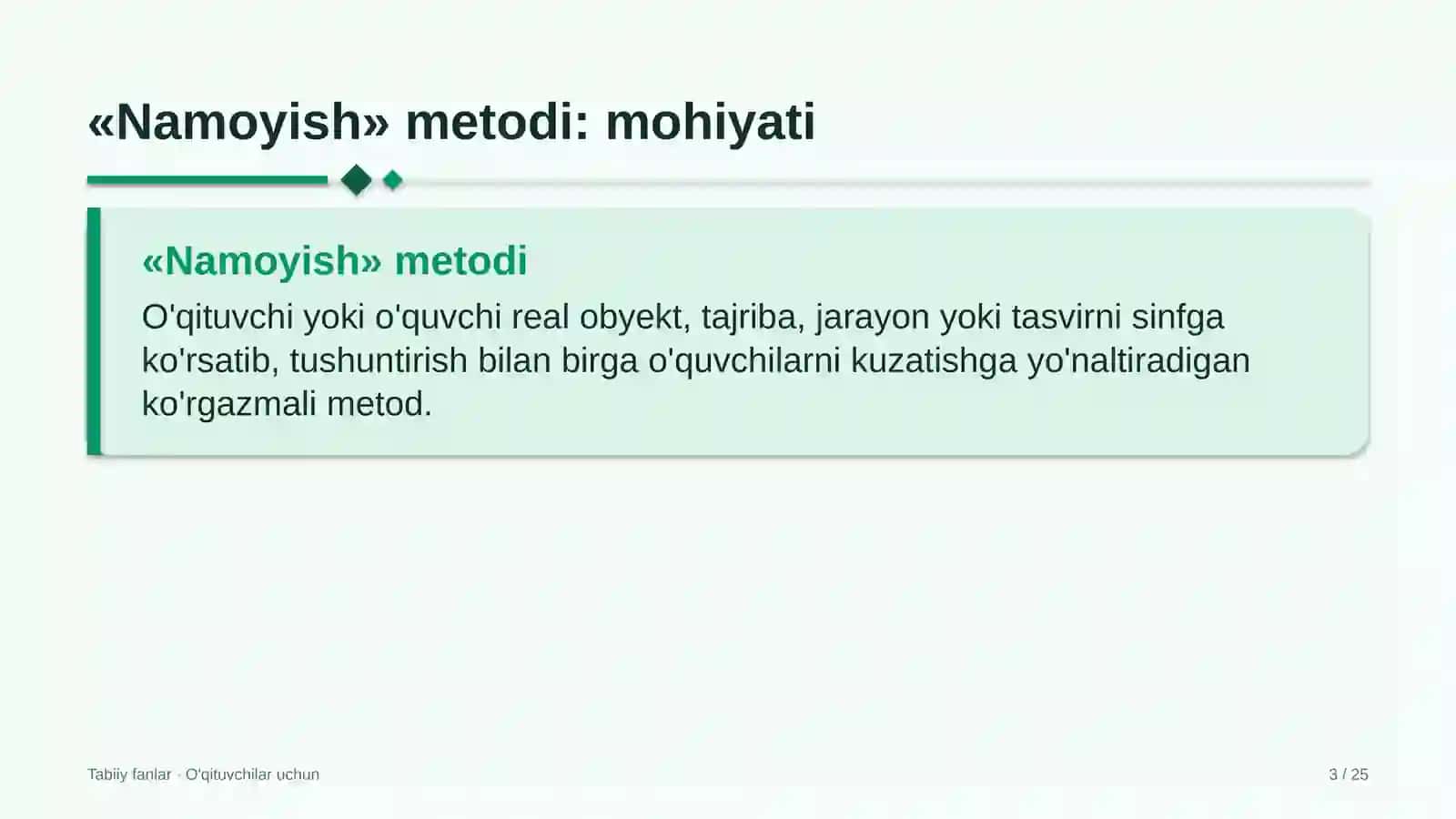 tabiiy fanlar darslarida namoyish metodidan foydalanish 1205 3